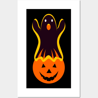 Funny Boo Pumpkins Ghost Halloween Posters and Art